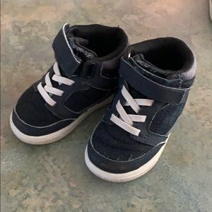 Navy high top sneakers